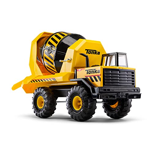 Tonka Steel Classics Mighty Cement Mixer  Made with Steel  Sturdy Plastic Yellow Toy Construction Truck Boys and Girls Kids Toddlers Ages 3 - Image 1