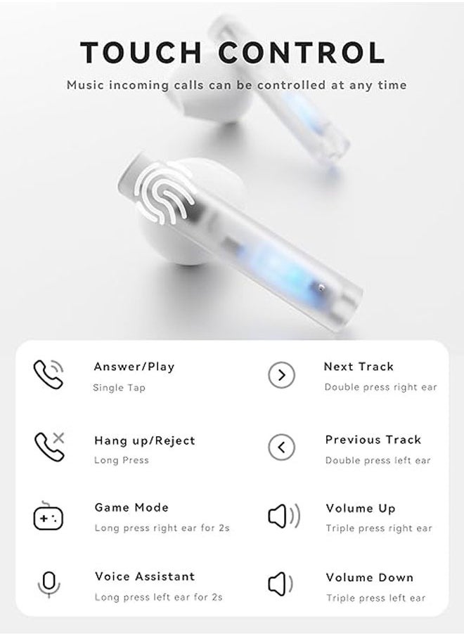 General - LP1 Bluetooth 5.4 Illuminated Wireless Headphones with Moving Sand, Glowing in the Dark, with Wireless Charging Case, 32 Hours Playback, Stereo Headphones with Bass - Image 1