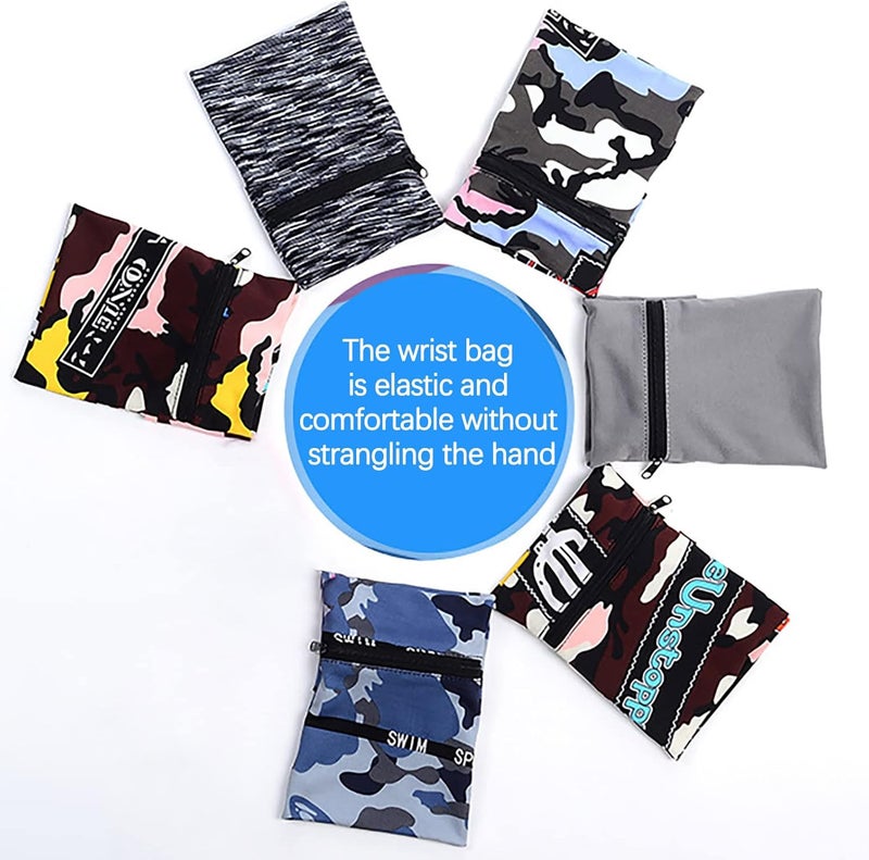 cheekyglo 2 Pocket Phone Arm Storage Band Pouch Wrist Wallet, The Lightest & Most Comfortable Running Armband, Stretches to Fit All Phones for Women & Men, Credit Cards, Keys, Cash (C) - Image 2