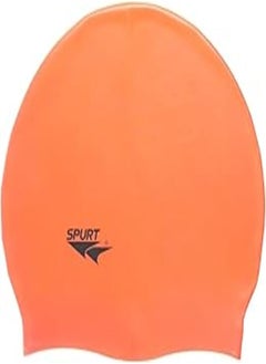 SPURT Silicone Swimming Cap In Zipper Bag Orange