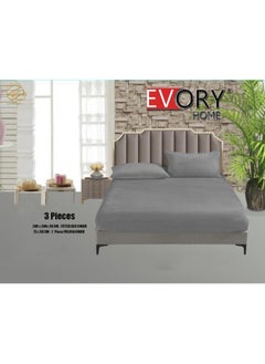 EVORY HOME King Size Bedding Velvet Fitted Bed Sheet With 2 Pillow Cover Case 200x200  - Image 1
