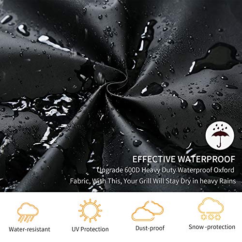 JIESUO Grill Cover for Weber Charcoal Kettle, Premium 22 Inch BBQ Cover, Heavy Duty Waterproof Grill Covers - Image 5