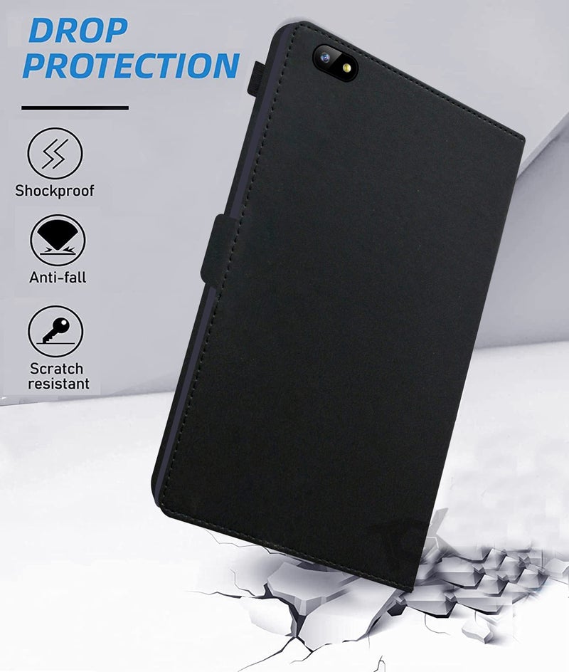 TGK Flip Cover for Acer One 8 T4-82L Tablet Case Executive Leather Built-in Pencil Holder (Black) - Image 3