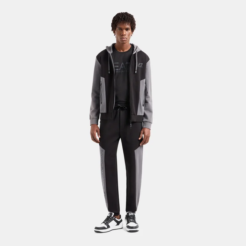 EA7 Emporio Armani Black Men's Train Athletic Colourblock T-Shirt for Men | Best Price UAE