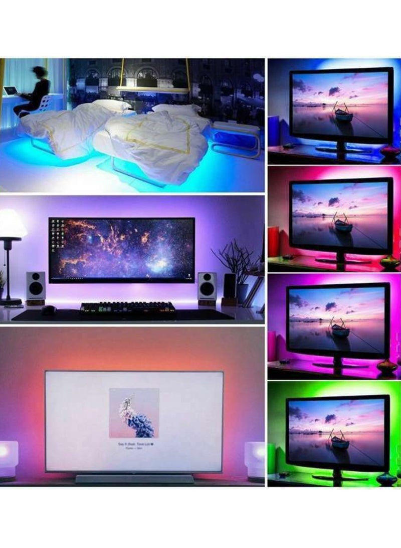 Yuwell 2 Pcs 5M Smart LED Strip Light RGB App And Remote Control Colorful Rope Lighting 10M For Home Decor Kitchen Bedroom Hotel Outdoor Bar Garden And Desktop Decoration Smart TV LED Backlights - Image 4