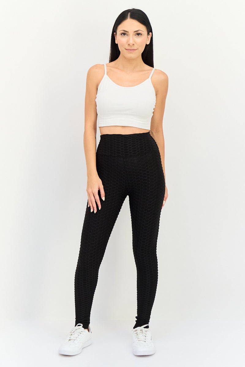 FOREVER 21 سراويل ليغينغز رياضية نسائية مناسبة للتدريب، سوداء - Image 2