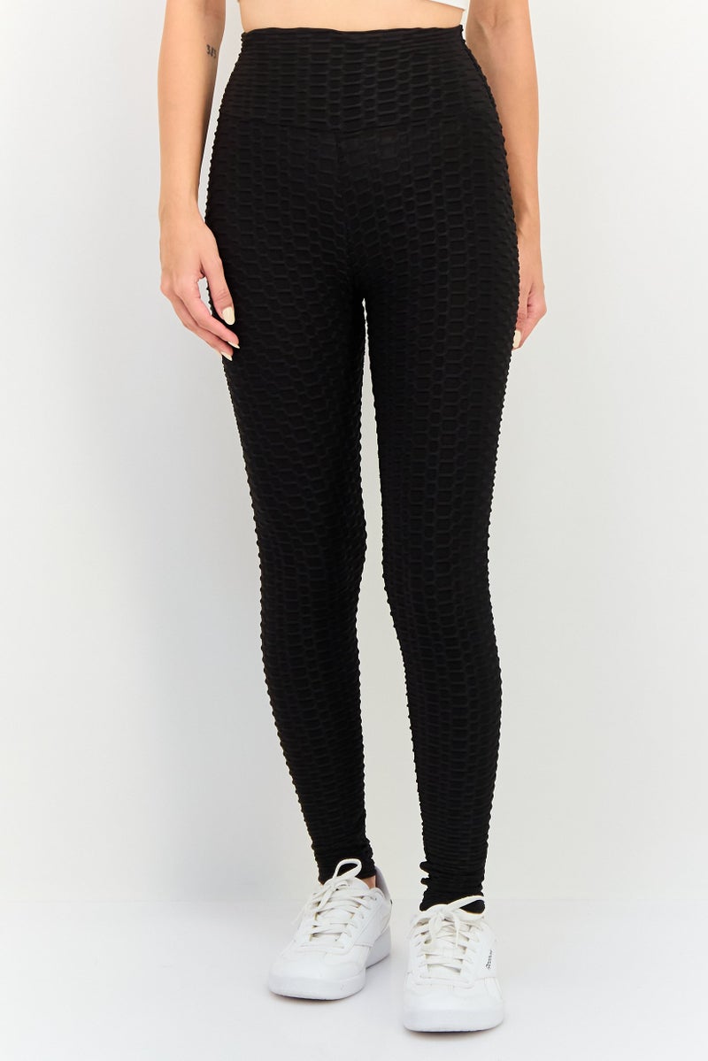 FOREVER 21 سراويل ليغينغز رياضية نسائية مناسبة للتدريب، سوداء - Image 1