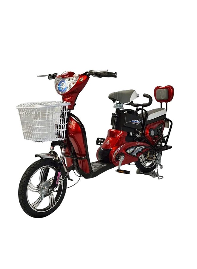 Megawheels دراجة نارية كهربائية 35 سرعة بطارية 48v-48ah شحن 48v-12ah (أحمر) للبالغين - Image 1