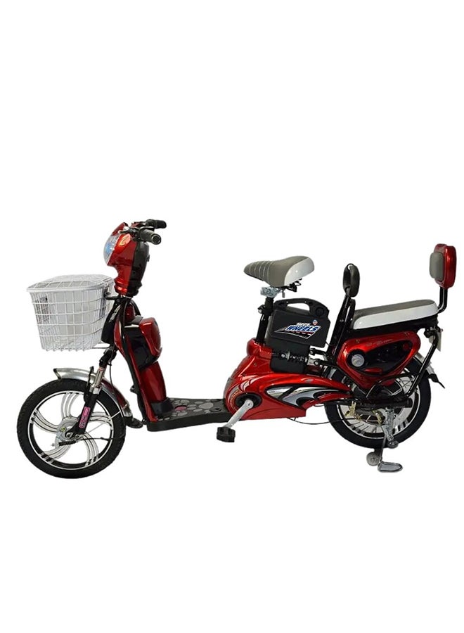 Megawheels دراجة نارية كهربائية 35 سرعة بطارية 48v-48ah شحن 48v-12ah (أحمر) للبالغين - Image 3