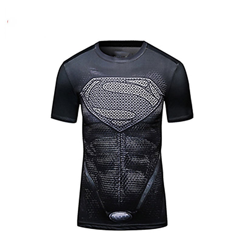 2022 new running sports workout clothes running football basketball training 3D printing Avengers T-shirt - Image 1