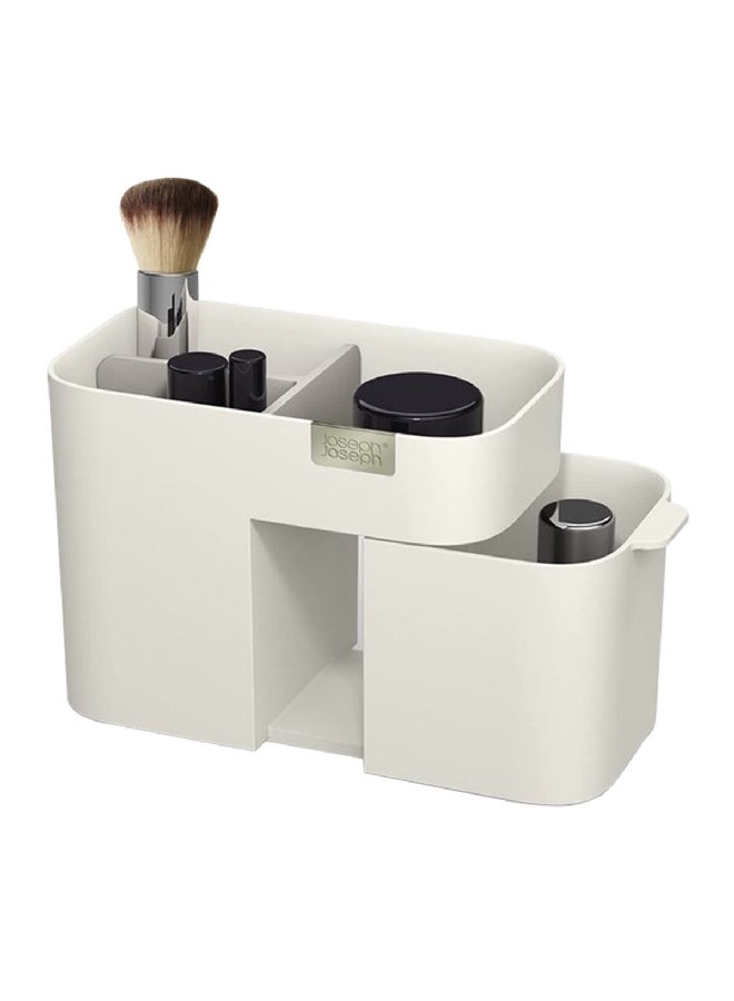 جوزيف جوزيف منظم مستحضرات التجميل فيفا صغير الحجم ومتين مع درج أبيض فاتح 12 × 17 × 9.5 سم 75003 - Image 2