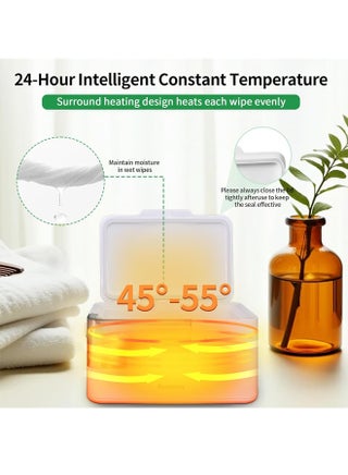 Baby Wipe Warmer for Car and Home Use – 2-Level Temperature Control, Silent & Even Heating, Built-in Light, Keeps Wipes Warmer Moist – Large Capacity Diaper Wipes Dispenser for Babies - view 5
