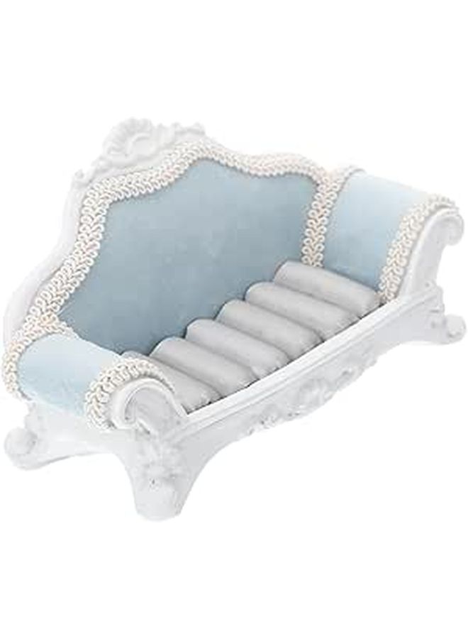 Sofa Shaped Jewelry Display Stand Ring Earring Organizer Tray for Home Shop Use - Image 1
