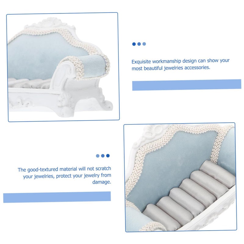 Sofa Shaped Jewelry Display Stand Ring Earring Organizer Tray for Home Shop Use - Image 4