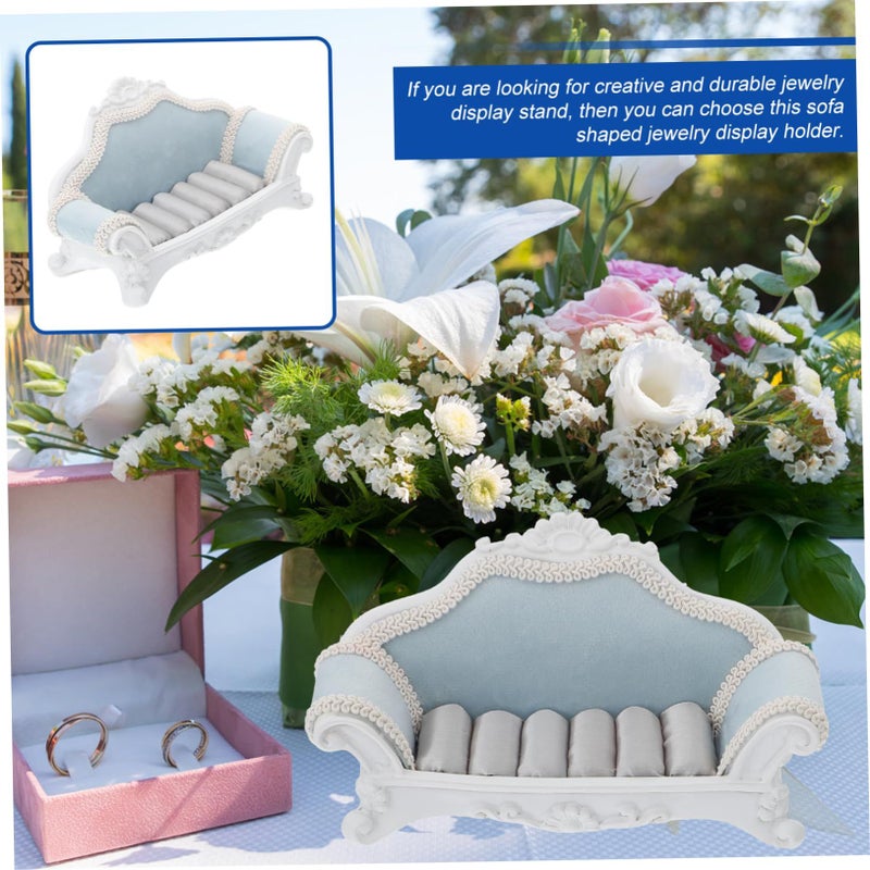 Sofa Shaped Jewelry Display Stand Ring Earring Organizer Tray for Home Shop Use - Image 3