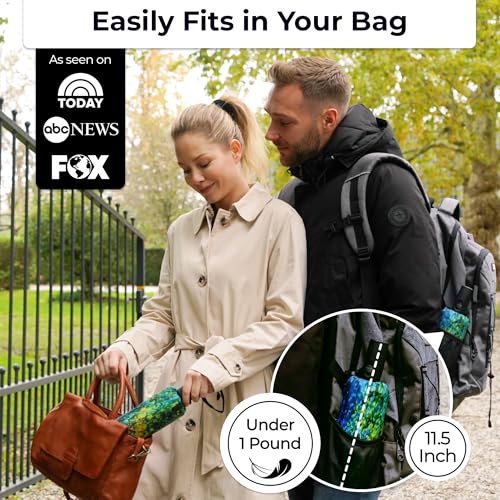TUMELLA Strongest Windproof Travel Umbrella (Compact, Superior & Beautiful), Small Strong but Light Portable and Automatic Folding Rain Umbrella, Durable Premium Grip, Fits Car and Backpack - Image 2