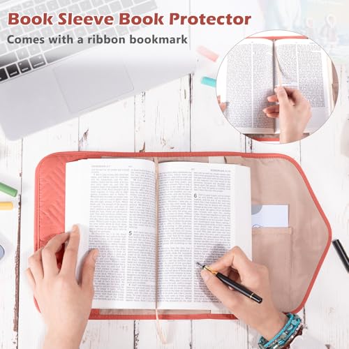 APLUFINE Reusable Book Cover with Magnet Closure - Adjustable Book Sleeve for Book Lovers Gift - Book Protector for Paperback -Book Covers for Hardcover - Book Pouch - Book Carrier - Image 5