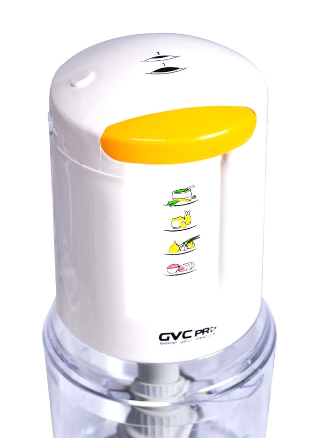 جي في سي برو قطاعة بصل بشفرة مزدوجة 500 ml 300 W GVCH-712 شفاف/ أصفر - Image 2