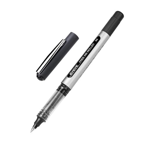EYEYE 0.5mm Black Rollerball Pens 25 Pack, Extra Fine Point Roller Ball Pen Quick Dry, Liquid Ink Pens Fine Point Smooth Writing Pen for Journaling, Note Taking, Office, School Supplies - Image 3