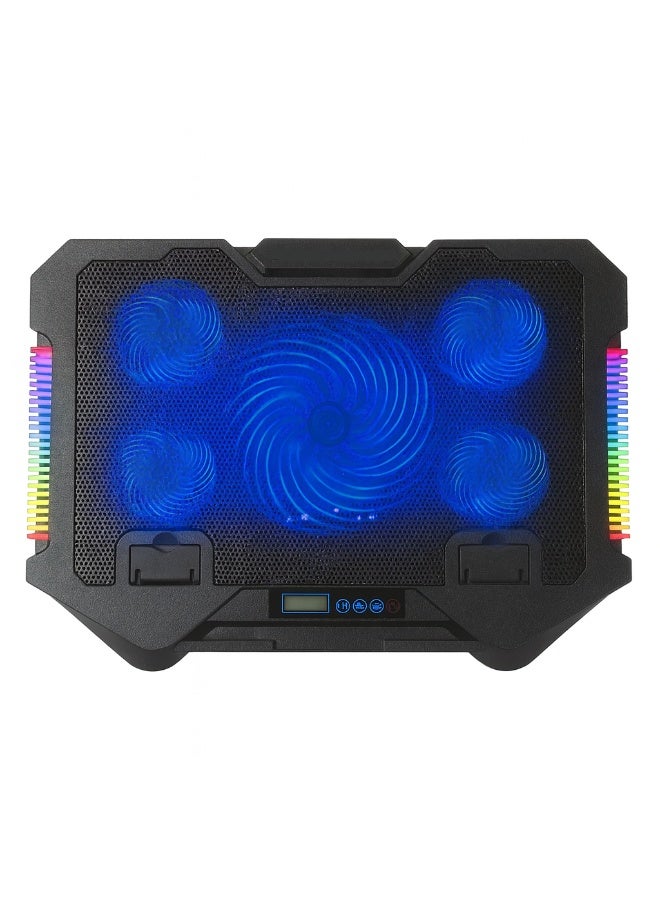Utopia S500 Gaming Pad with 5 Cooling Fans, RGB Lighting, and Control Display - Image 2