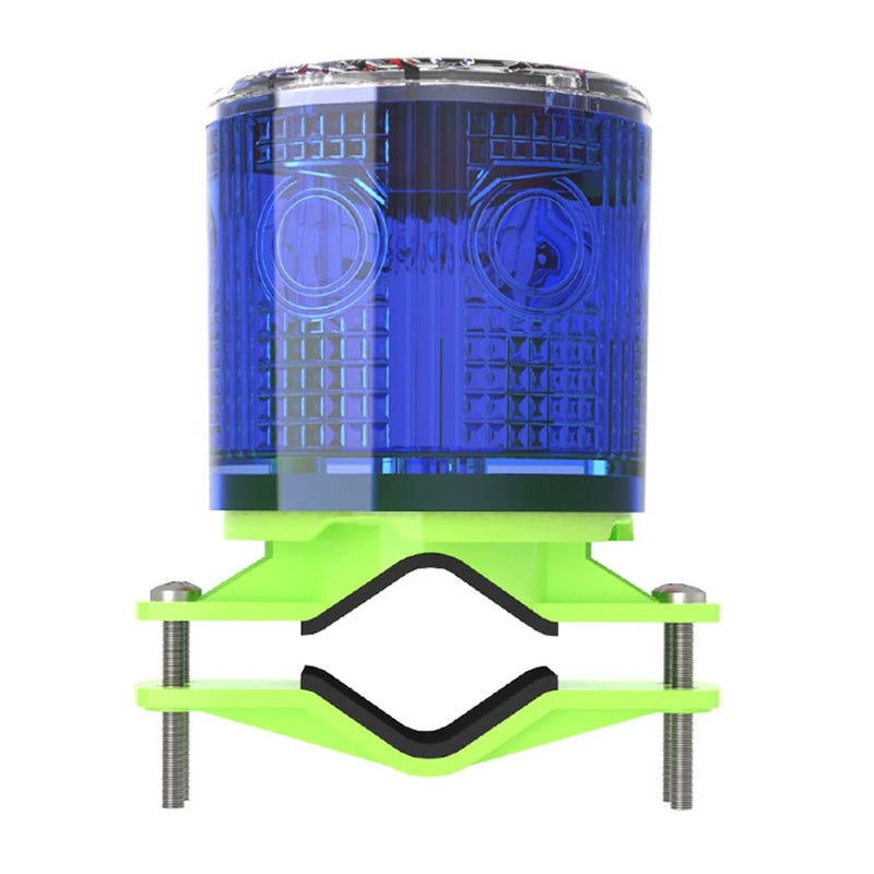 Aolyty Solar Strobe Warning Light IP54 Waterproof LED Flashing Safety Light Bright Warning Lamp Outdoor for Construction Traffic Dock Marine Beacon Road Signs Blue