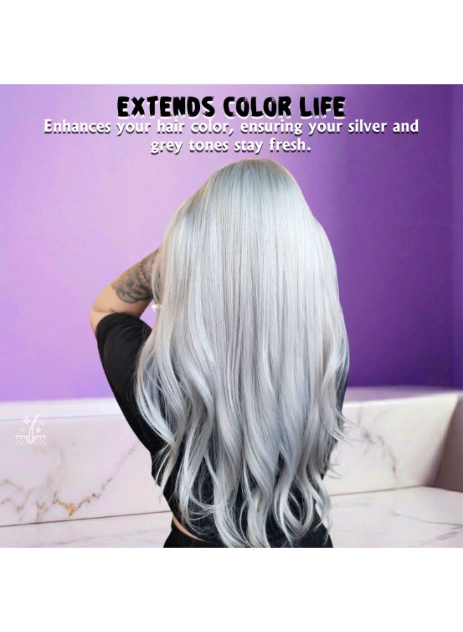 VINTAGE Blonding Conditioner 300ml (10.14 fl oz) – Purple Toning Conditioner for Blonde, Bleached, Silver & Gray Hair – Anti-Yellow Brass Correction with D-Panthenol & Luna Matrix - Image 4
