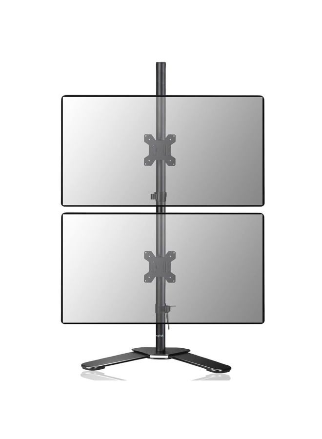 Suptek حامل شاشة مزدوج LED LCD من Suptek - حامل مكتب قائم لشاشتين حتى 32 بوصة عمود طويل 31.5 بوصة متين قابل للتعديل بالكامل مجموعة رأسية (ML6802) - Image 1