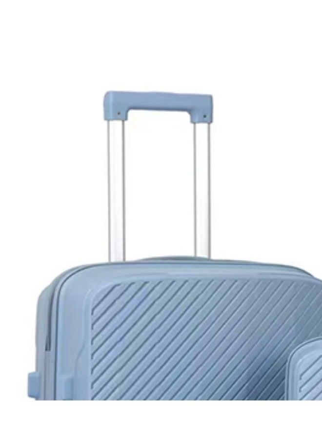 إن كي أكس مجموعة أنيقة وعملية من 3 قطع من حقائب السفر الصلبة باللون الأزرق الفاتح، مقاس 20*24*28 بوصة - Image 5