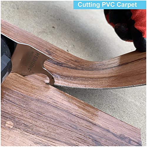 HEMUNC 3PCS Oscillating Multitool Saw Blades, Oscillating Multi Tool Hook Knife Blade for Cutting Roofing Shingles, PVC Carpet, and Cardboard, Fit Dewalt Milwukee Rockwell Bosch Dremel Ryobi Ridgid - Image 4