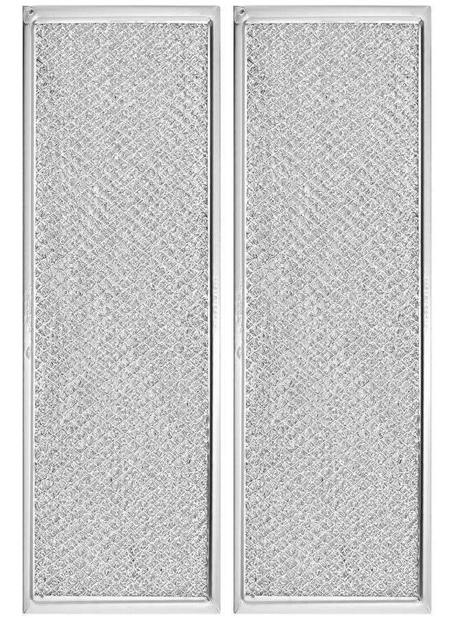 Fetechmate 13 x 6" Microwave Grease Filter by Fetechmate Compatible with Whir-lpool G-E Microwaves Replace W10208631A Aluminum Mesh Screen Grease Filter (2-Pack) - Image 1