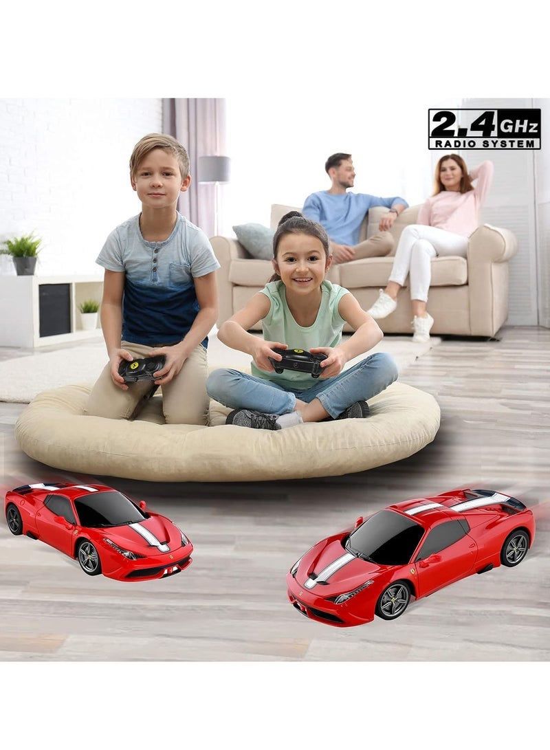 راستار 1:24 مقياس رسمي مرخص فيراري 458 Speciale سيارة ألعاب هواية رياضية للتحكم عن بعد ، هدية سيارة طراز سيارة RC للأولاد والبنات والمراهقين والكبار - أحمر - Image 2