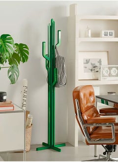 Cactus Coat Stand Clothes Rack Garment Rack Clothing Rack Clothes Hangers Freestanding for Home Hotel Retail Stainless Steel Structure Green Colour H170xL40xW40 cm
