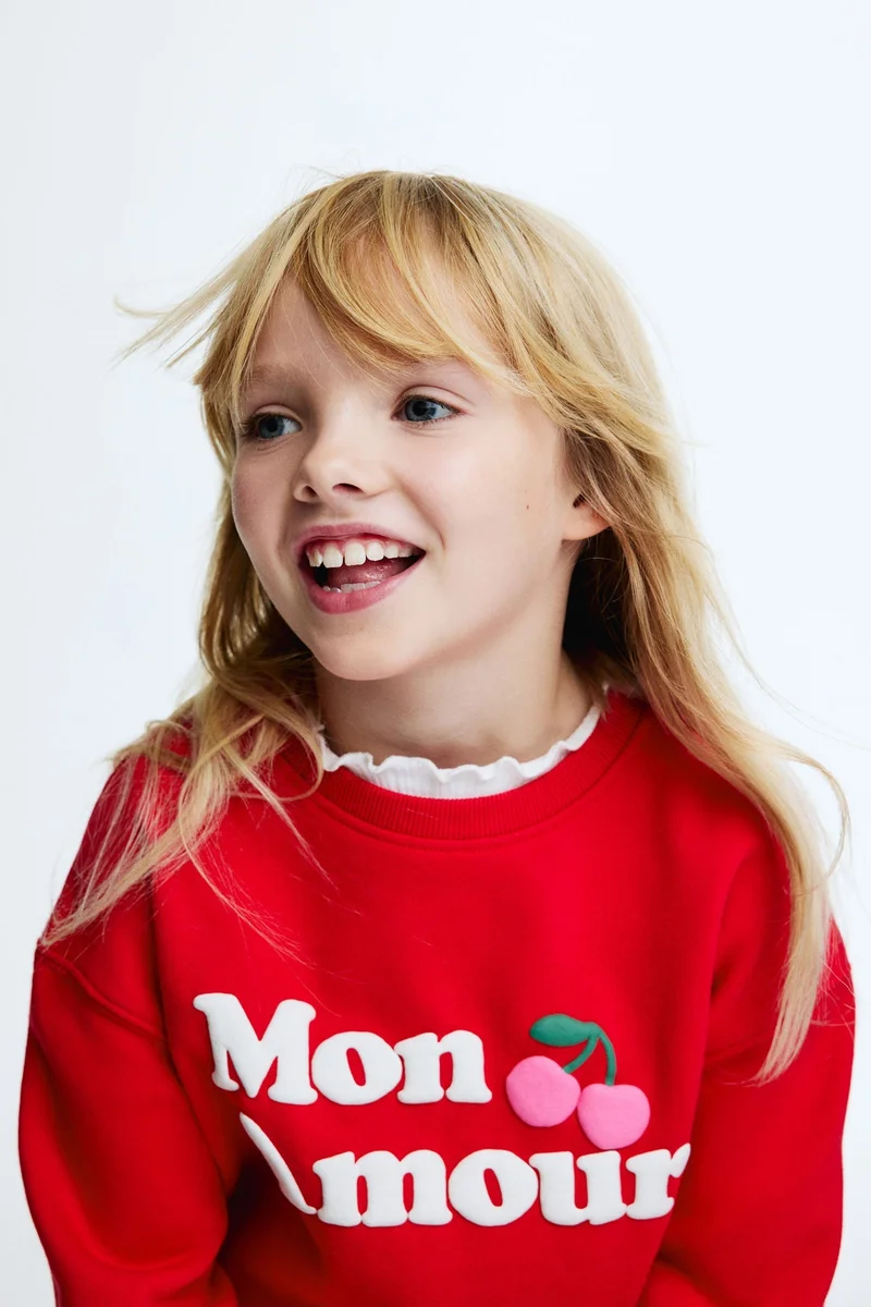 H&M Printed brushed-inside sweatshirt
