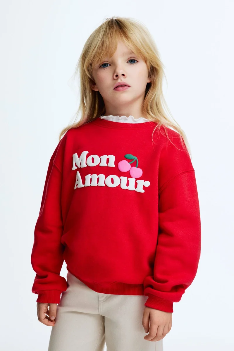 H&M Printed brushed-inside sweatshirt