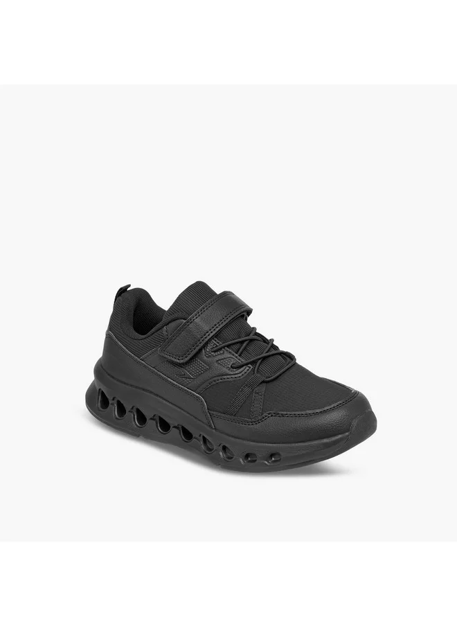 داش Boys Panelled Sports Shoes with Hook and Loop Closure