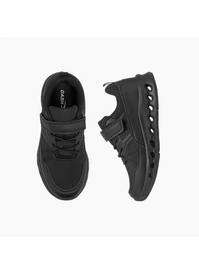 داش Boys Panelled Sports Shoes with Hook and Loop Closure