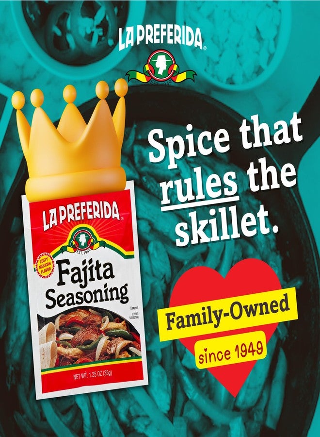 La Preferida Fajita Seasoning Mix (Bold Tex-Mex Spice Blend) for Chicken, Veggies & Steak - No MSG, No Artificial Flavors or Preservatives, 1.25oz. (Pack of 24) - Image 4