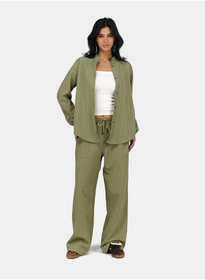 Self Pattern Tencel Pants