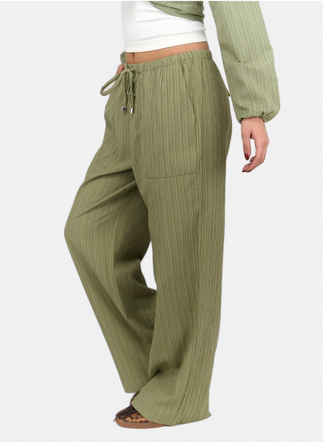 Self Pattern Tencel Pants