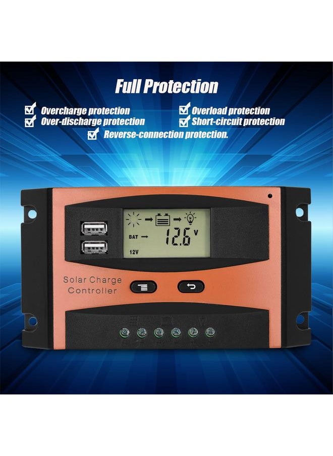 Thoraya 20A 50V Dual USB LCD Display Smart PWM Solar Panel Charge Controller IP32 Waterproof  - Image 4