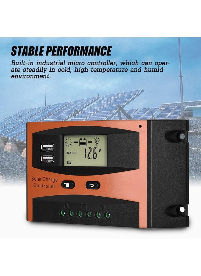 Thoraya 20A 50V Dual USB LCD Display Smart PWM Solar Panel Charge Controller IP32 Waterproof  - Image 3