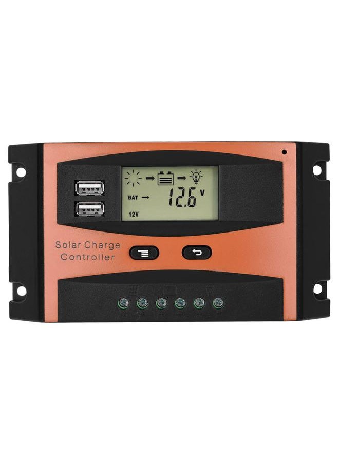 Thoraya 20A 50V Dual USB LCD Display Smart PWM Solar Panel Charge Controller IP32 Waterproof  - Image 1