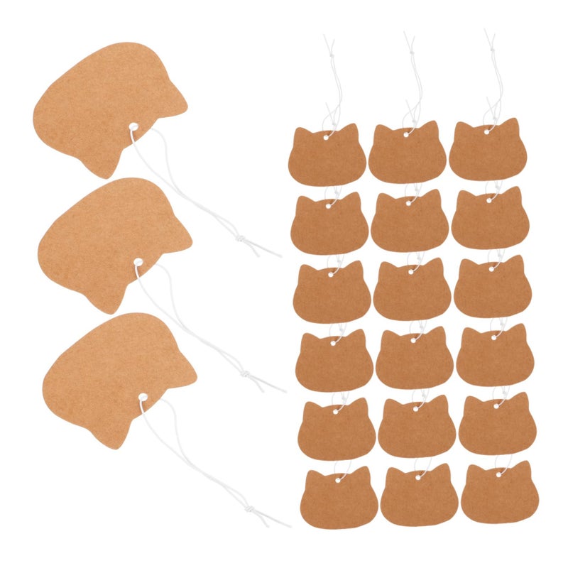 Kraft Paper Price Tags With Elastic Rope 100 Pieces Khaki 6 5X5 0 01CM For Clothing Merchandise - Image 2