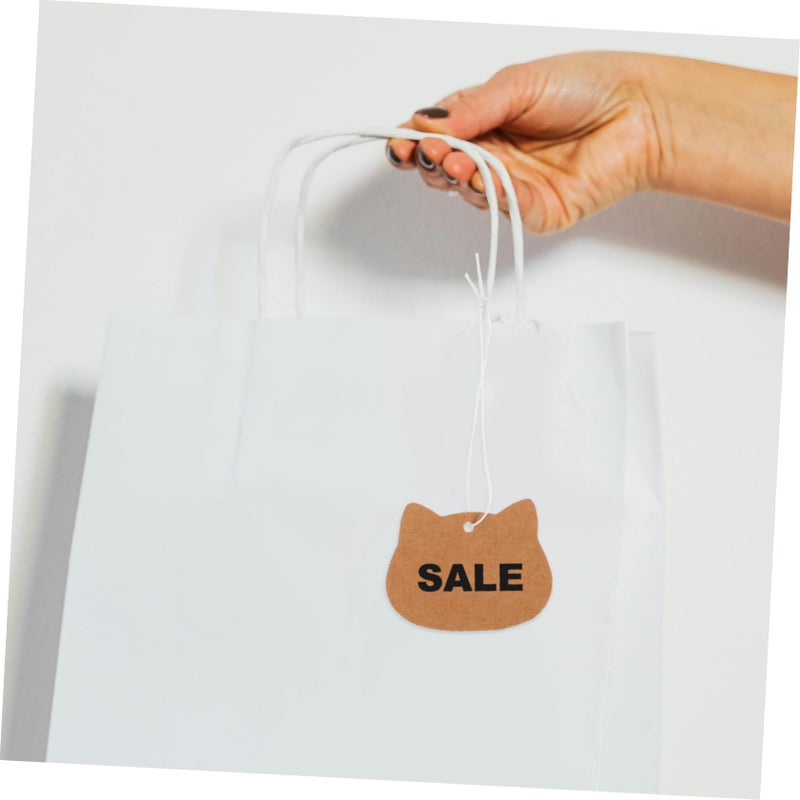 Kraft Paper Price Tags With Elastic Rope 100 Pieces Khaki 6 5X5 0 01CM For Clothing Merchandise - Image 3