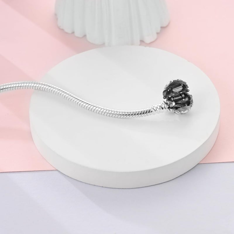 Parmuz 925 Sterling Silver Charms Bracelet for Women Love Heart Summer Ocean Iconic Moments Snake Chain Bracelet with Charm 5A Cubic Zirconia for Mother Daughter - Image 3