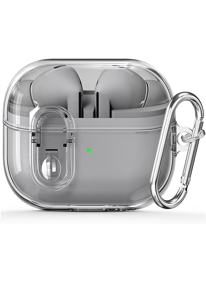 erorex - Compatible With Airpods 4 Case With Safety Lock Soft Tpu Transparent Airpods 4Th Generation Case Full Protection Shockproof Cover With Keychain For Airpods 4 Gen 2024 - Image 1