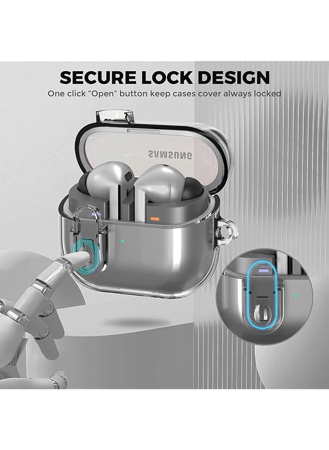 erorex - Compatible With Airpods 4 Case With Safety Lock Soft Tpu Transparent Airpods 4Th Generation Case Full Protection Shockproof Cover With Keychain For Airpods 4 Gen 2024 - Image 1