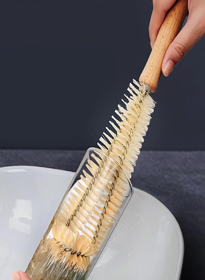 QUIRA Bottle Cleaning Brush with Wooden Handle - Long Bristle Brush for Narrow Neck Bottles, Glassware, and Vases - Eco-Friendly Natural Fiber Bristles - Image 4
