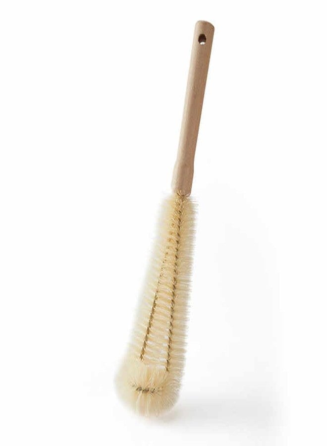 QUIRA Bottle Cleaning Brush with Wooden Handle - Long Bristle Brush for Narrow Neck Bottles, Glassware, and Vases - Eco-Friendly Natural Fiber Bristles - Image 1