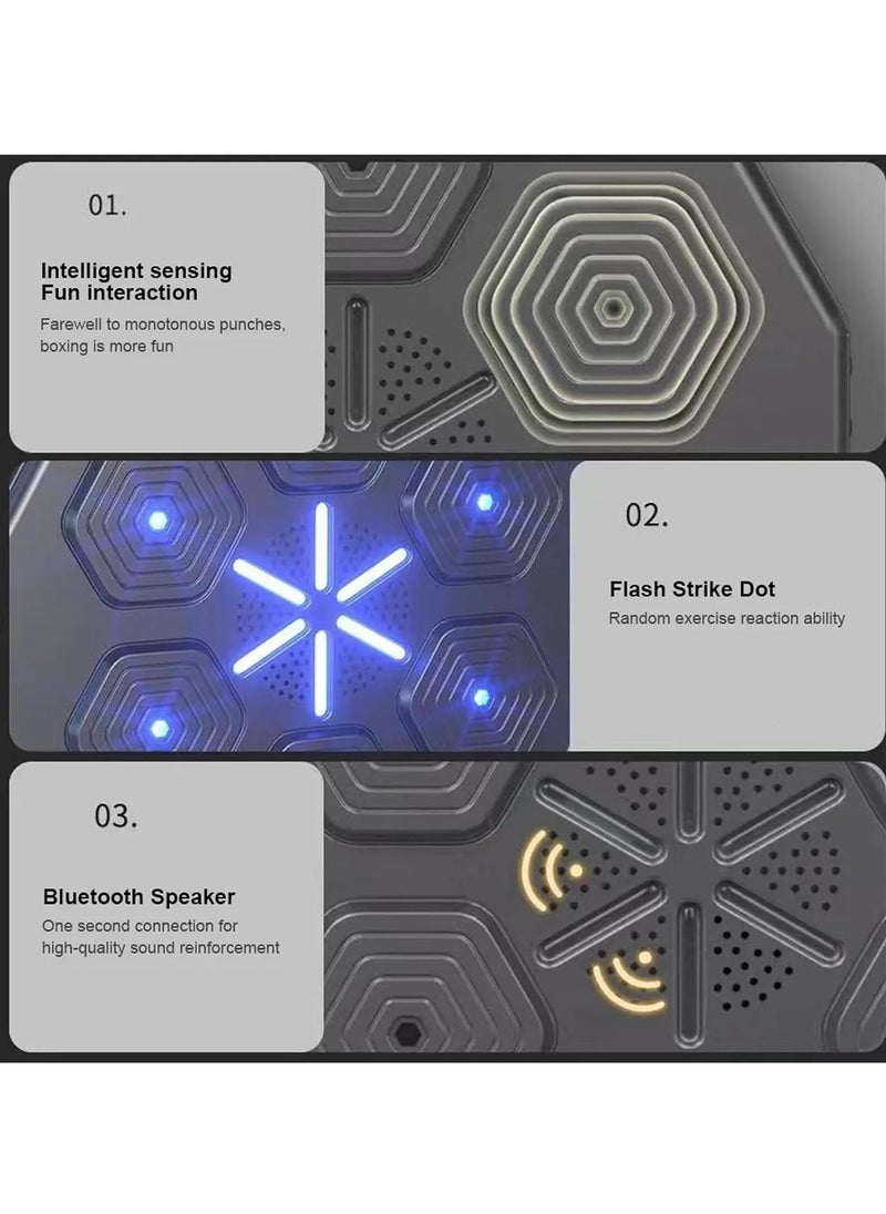Genzy Music Boxing Machine, LED Music Boxing Machine, Wall Mounted Boxing Target, 9 Speed Modes and Counting Mode for Adults and Children Exercise  - Image 3